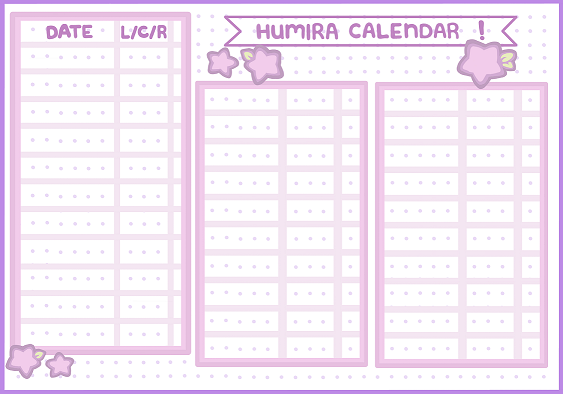 Humira Calendar Printable